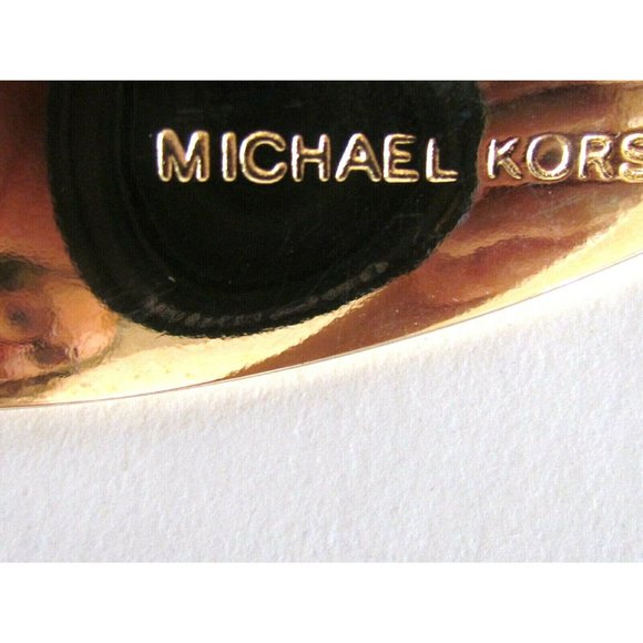 Michael Kors Collection Black Patent Leather Gold Tone Buckle Designer Belt Med main image 6